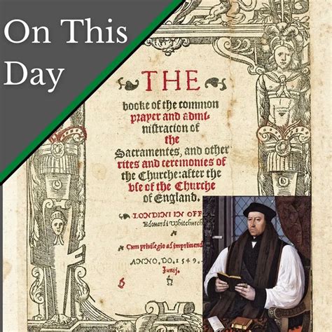 June 9 - Thomas Cranmer's Book of Common Prayer - The Anne Boleyn Files