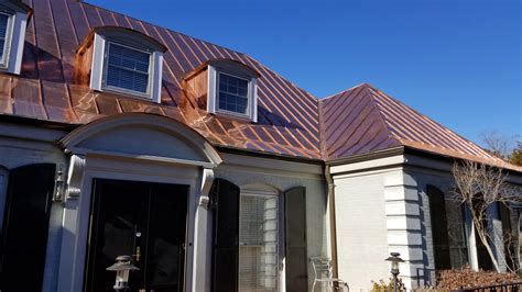 Copper Standing Seam Metal Roof Installation - Century Slate Co. - NC