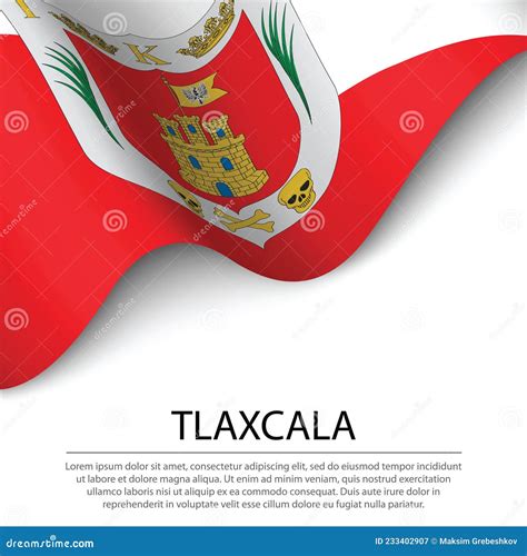 Flag Of Tlaxcala Brush Strokes. Flag State Tlaxcala Of Mexico On Transparent Background Cartoon ...