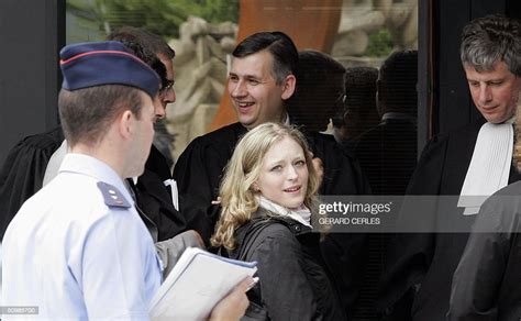 Sabine Dardenne, one of the Marc Dutroux's victims smile outside the ...