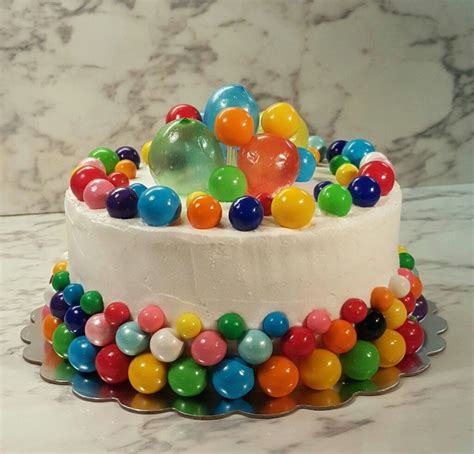 What a Fun Cake- For all ages! " Party Birthday Cake. "Bubble " Bubblegum Gum Ball Cake ...