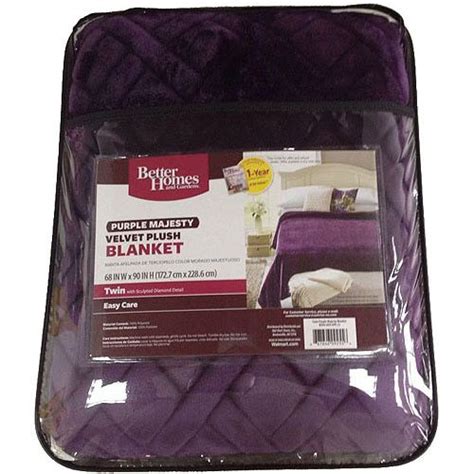 Better Homes and Gardens Textured Velvet Plush Blanket: Bedding : Walmart.com Blanket Sizes ...