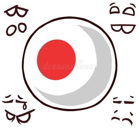 Japan country ball stock vector. Illustration of happy - 131648463