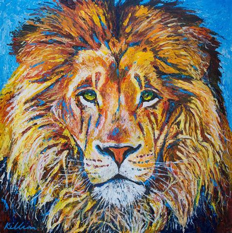 Lions Head Painting by Patrick Killian