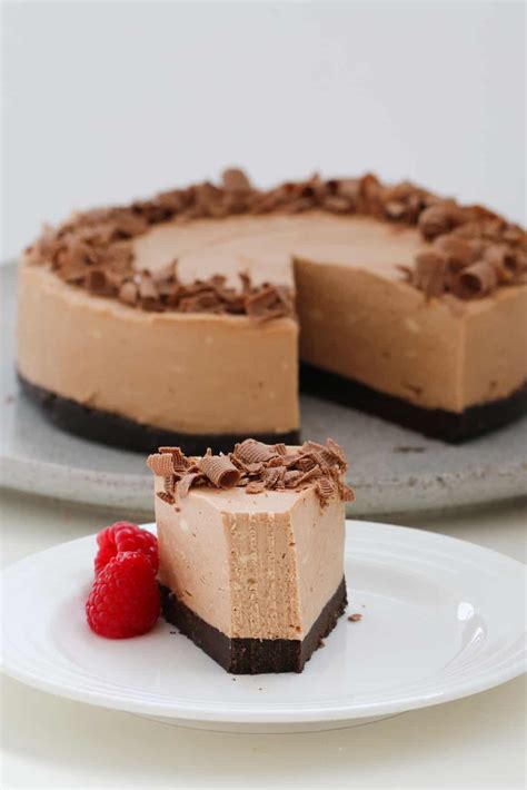 No-Bake Chocolate Cheesecake - Bake Play Smile