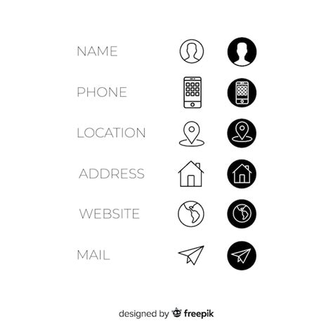 Free Vector | Business card icons set