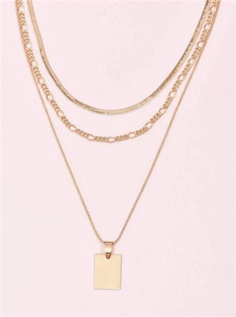 Geometric Charm Layered Necklace-gold Layering Necklaces, Layered ...