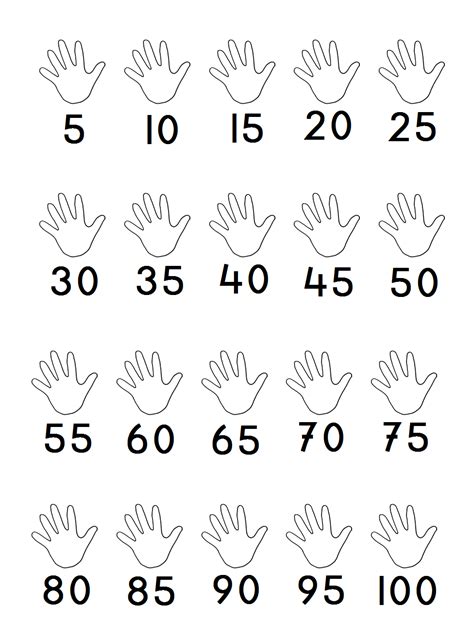 Skip Counting By 5 Charts