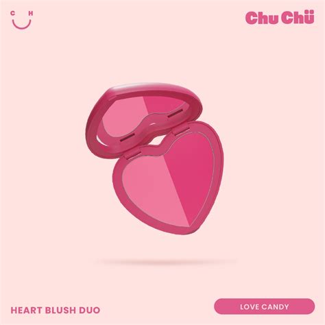 Chu Chu Beauty Heart Blush Duo in Love Candy | Shopee Philippines