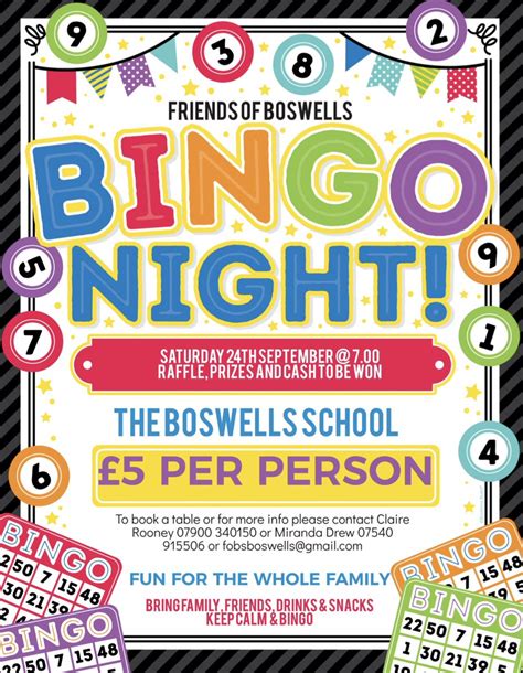 The Boswells School on Twitter: "FOBS are holding a bingo night on Saturday 24th September! We ...