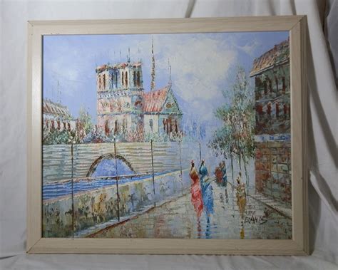 French Impressionist Paris Street Scene Oil on Canvas Painting | Etsy