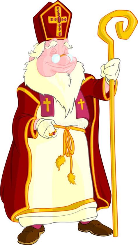 Sinterklaas Sint Niklaas Saint Nicholas Stock Vector - Illustration of pontifical, grinning ...