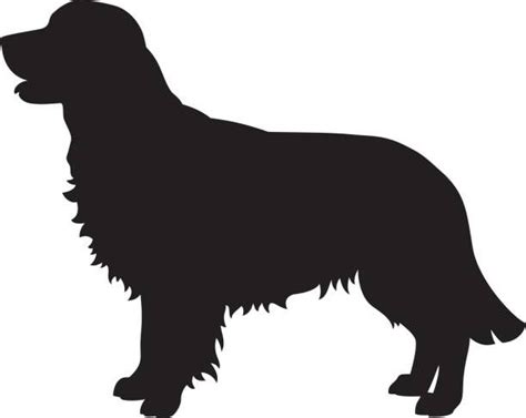 Golden Retriever Dog Vector Silhouette vector art illustration | Golden retriever silhouette ...