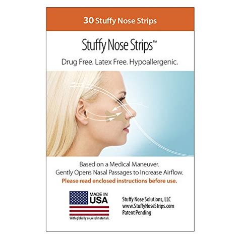 Stuffy Nose Strips Nasal Snore Relief Congestion Allergies Colds Flus ...