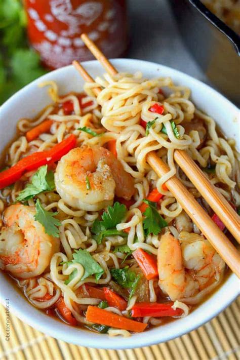 Spicy Shrimp Ramen Bowls Recipe | Butter Your Biscuit