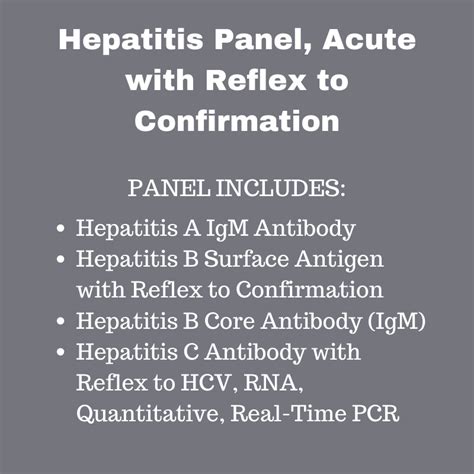 Hepatitis Panel, Acute with Reflex to Confirmation