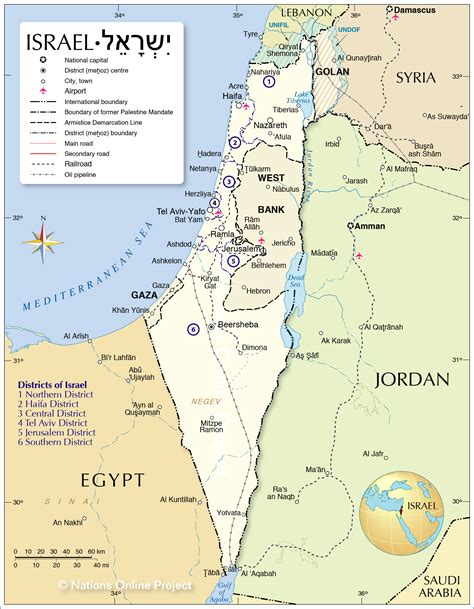 Middle East Map Israel - Alvera Marcille