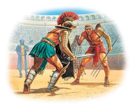 Murmillo and Retiarius | Roman gladiators, Warriors illustration ...