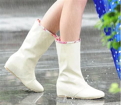 2013 brand glossy women flat heel rain boots solid rainboot waterproof ...