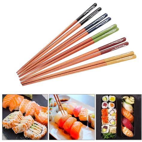 Aliexpress.com : Buy 1 Pairs Wooden Chopsticks Japanese Style Cherry Blossom Sushi Fish ...