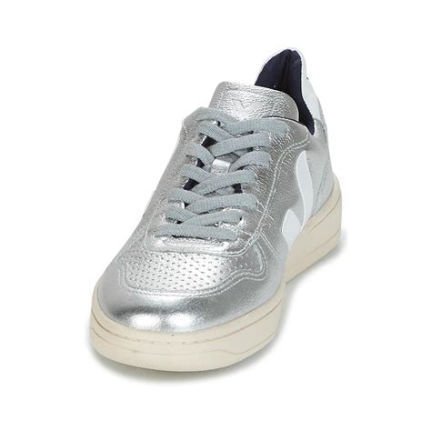 Veja V-10 Women's Shoes (trainers) In Silver in Metallic - Lyst