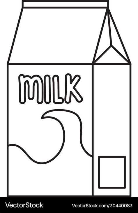 Box milk beverage isolated icon Royalty Free Vector Image