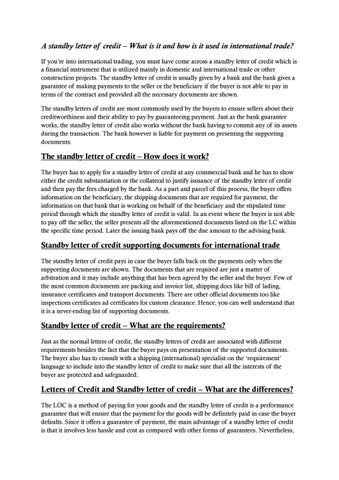 Usance Letter of Credit by royalbankpacific - Issuu