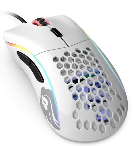 Gloriuos White Gaming Mouse - Glorious Model D Gaming Mouse Honeycomb - Ultralight RGB Mouse ...