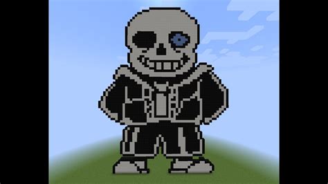 Sans Pixel Art Black And White Grid : Minecraft undertale pixel art is ...