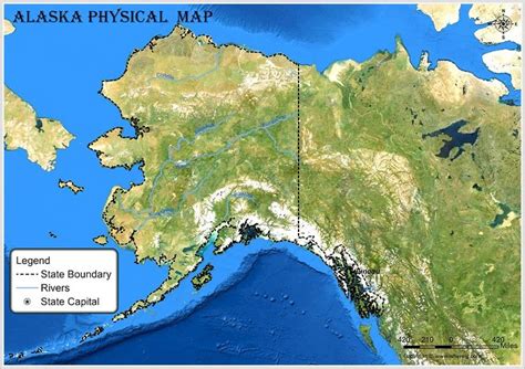 the alaska physical map is shown