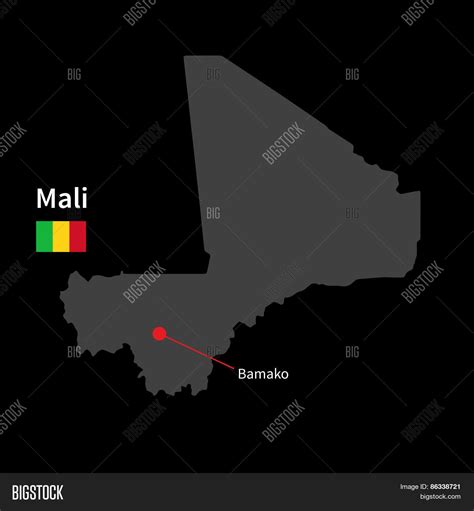 Detailed Map Mali Vector & Photo (Free Trial) | Bigstock