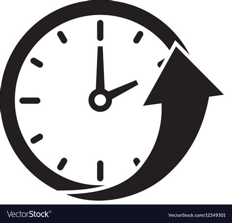 Time clock symbol Royalty Free Vector Image - VectorStock