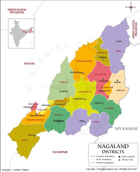 PDF of Nagaland District Map, Nagaland District Map PDF