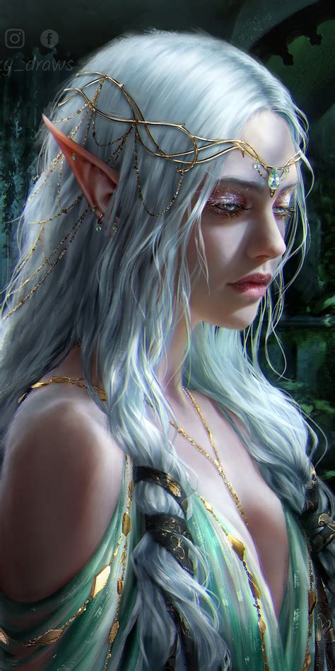 1080x2160 Elf Girl Fantasy Art One Plus 5T,Honor 7x,Honor view 10,Lg Q6 ,HD 4k Wallpapers,Images ...