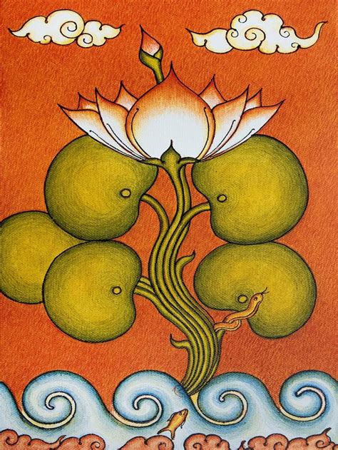 Lotus Pond - Kerala Mural Painting Painting by Anila Manalil | Saatchi Art