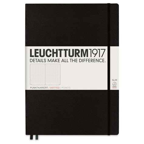 Leuchtturm1917 Dotted Hardbound Notebook - Black, Slim, 8-3/4" x 12-1/2 ...