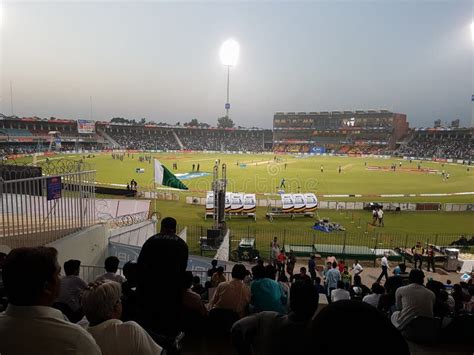 Qaddafi Stadium Lahore at Night Editorial Stock Photo - Image of ...