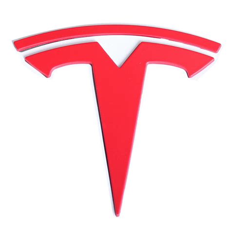 Red Tesla Front Hood Emblem Metal Nameplate Badge for Tesla Model 3 S X