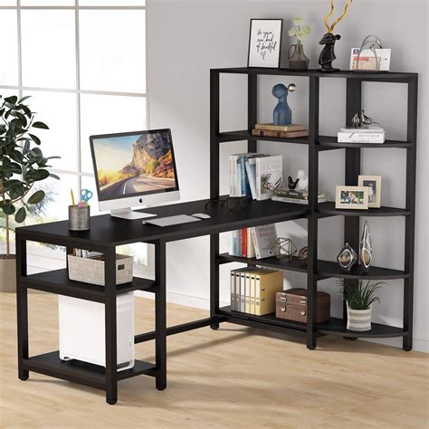 Tribesigns Computer Desk With Storage Shelves / Tribesigns Computer Desk with Hutch, 55-Inch ...