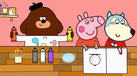 Peppa Pig, Wolfoo and Hey Duggee Drawing Together