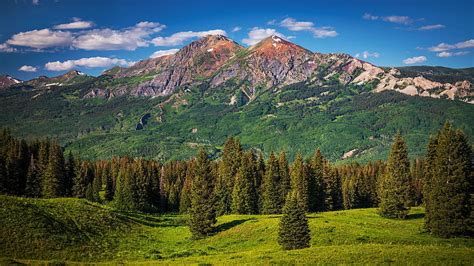 Paramount Mountain, maybe not. Colorado, peaks, landscape, clouds ...