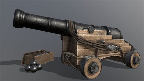 18th Century Cannon - Download Free 3D model by LACooper [8131bac] - Sketchfab