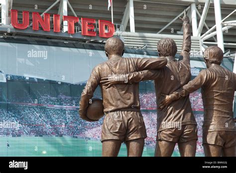 Manchester United, Holy Trinity statue at Old Trafford ,Manchester ...