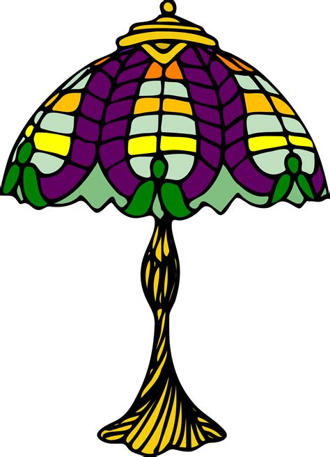 Clipart - Liberty Colored Glass Lamp