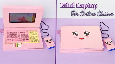 How to make Toy Laptop Phone Holder With paper/For online class/DIY Stationery Organizer - YouTube