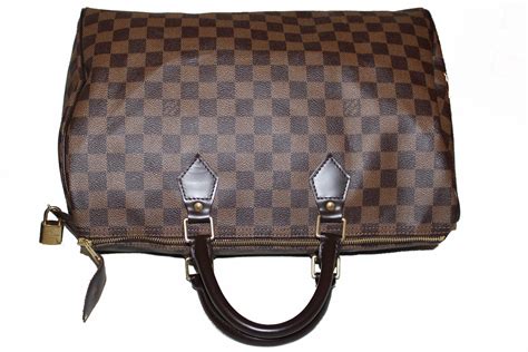 Authentic Louis Vuitton Damier Ebene Speedy 35 Handbag – Paris Station Shop