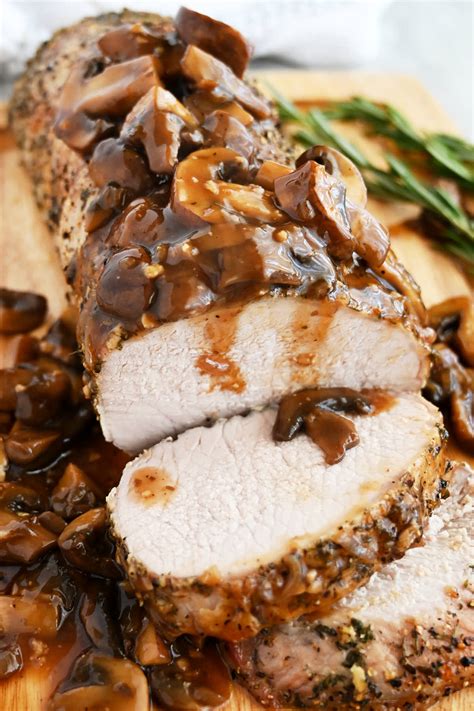 The Ultimate Pork Loin Roast with Mushroom Sauce - i FOOD Blogger