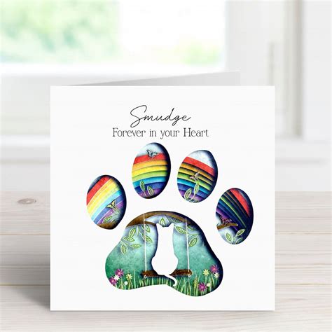 Pet Loss Bereavement Card Dog Loss Card Cat Loss Card - Etsy