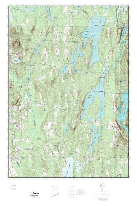 MyTopo Fayette, Maine USGS Quad Topo Map