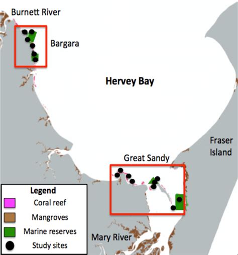 Map of Hervey Bay study area. | Download Scientific Diagram